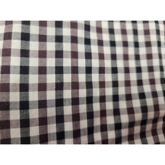 Dockers Men's Long Sleeve Button Down Front Black Dark Red Plaid Check XXL - Picture 2 of 5